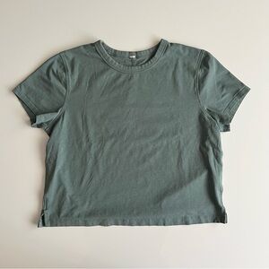 Lululemon cropped boxy tee, teal, 2 / xs
